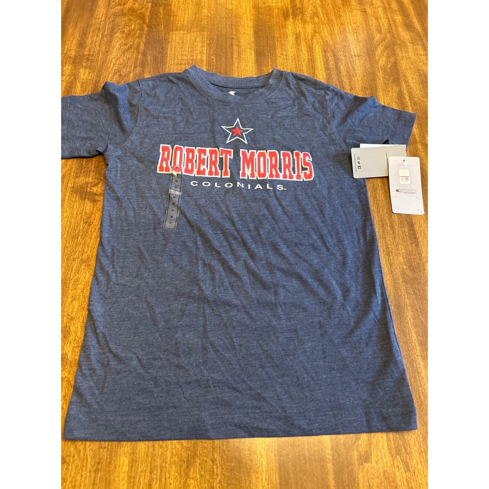 Colosseum T-Shirt Youth M Navy Blue Robert Morris Colonials NCAA Fan Gear 30068